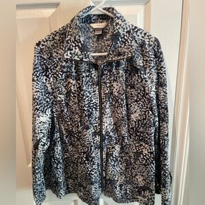 CJ BANKS Women's Size 1X Zip Up Stretchy Jacket